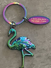 Colorful Flamingo Key Chain : I Love You More…. The End I Win” Men Women’s Gift picture