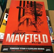 Baker Mayfield Poster Browns vs Titans 9/8/19 11x17 Buccaneers Star Quarterback picture