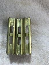Original Lot Of  3 Italian WW2 6.5 or 7.35 Carcano Brass Enbloc Clips VARIETY picture
