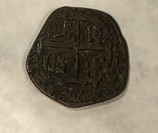 1600s antique religious cross Atocha relic unusual script metal coin 51042 picture