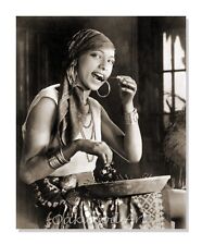 Josephine Baker Eating Cherries - Burlesque Icon - Vintage Photo Reprint picture