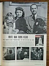 1947 Article Ad White Man Turns Negro Ebony Magazine re-enacts Kingsblood Royal  picture