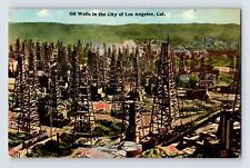 Postcard California Los Angeles CA Oil Wells 1910s Unposted Divided Back picture