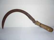 Antique Bulgarian Hand Sickle Wood Handle 19 Century picture