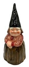 Vintage Gorham Unieboek BV Ceramic Female Gnome Figurine 1979 6 inches READ picture