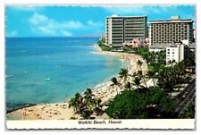 Vintage 1970s - View of Waikiki Beach, Hawaii Postcard (UnPosted) picture