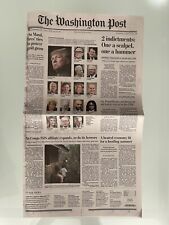 The Washington Post August 16 2023. 2 Indictments: One a Scalpel, one a hammer. picture