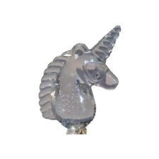 Vintage Controlled Bubbles Clear Art Glass Unicorn Figurine Paper Weight  picture