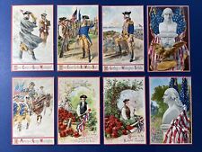 SET 8 Patriotic Antique Postcards Washington. EMB. Artist: Veenfliet. PUBL: IAP  picture