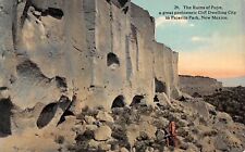 The Ruins of Puye Cliff Dwelling City New Mexico Postcard 8687 picture