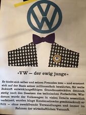L@@K Rare Vintage Volkswagen Advertising Poster German Artist Looser 60’s ￼￼￼ picture