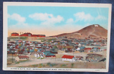 1920s Butte Montana Birdseye & School of Mines Postcard picture
