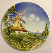 Marie Louise Majolica Fine Ceramics Plate Hand Painted Windmill Germany #20/4593 picture