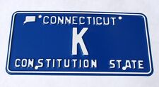 1990's Connecticut License Plate Single Letter K picture
