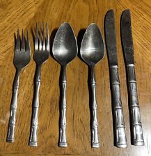 6 Imperial Stainless, Korea, Tahitian Knives Spoons Dinner Forks  7 1/8