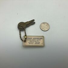Vtg FOB Valley Aviation Corp DuPage Airport Chicago Advertising FOB Keychain  // picture