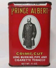VINTAGE Prince Albert Tobacco Pocket Tin Empty, Crimp Cut Pipe & Cigarette Winst picture