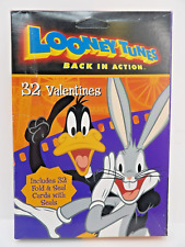 Looney Tunes Toons Back In Action Valentine's Day Fold & Seal Cards 32 ct picture