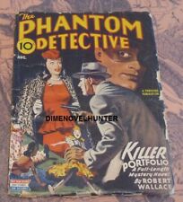 THE PHANTOM DETECTIVE AUGUST 1945 KILLER DOLL COVER ROBERT WALLACE PULP picture
