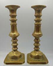 Pair of Victorian Era Brass Baluster Candlesticks 8