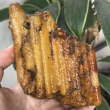 RARE168gr Amazing Yellow Stalactite Chalcedony From Indonesia picture