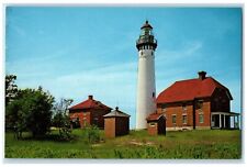 c1960 AU Sable Point Lighthouse Lake Shore Grand Marais Michigan Avery Postcard picture