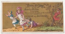 c1880s Royal St John Sewing Machine Song Spooky Scarecrow Victorian Trade Card picture