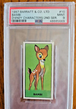 1957 Barratt & Co. Ltd Disney Characters 2nd Series #10 Bambi PSA 9 MINT picture