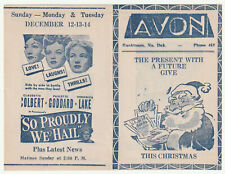 Avon Theatre, Hankinson, ND - December 1943 Movie Advertising Pamphlet picture