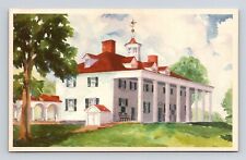 E Front Mount Vernon Facing Potomac VA Virginia WB Postcard UNP c1934 VTG Unused picture