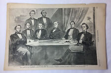 1861 magazine engraving~ 11x16 ~ CABINET OF CONFEDERATE STATES AT MONTGOMERY picture