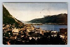 Juneau AK-Alaska, Aerial Views, Capitol, Harbor, Vintage c1950 Souvenir Postcard picture
