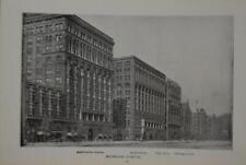 Chicago Downtown Michigan Avenue at Jackson Architecture Antique Art 1902 picture