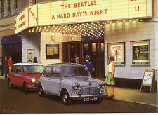 Austin Mini Cooper BMC Green Mini Skirt 1963 Beatles Film  Motoring art greeting picture