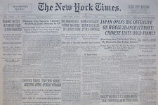 9-1937 September 6 JAPAN OPENS BIG OFFENSIVE ON WHOLE SHANGHAI FRONT, CHINESE  picture
