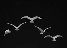 5 SEAGULL MOBILE Sculpture by JOHN PERRY 9in wingspan each New direct  picture