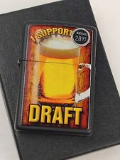 ZIPPO 28294 I SUPPORT THE DRAFT on BLACK MATTE Finish Lighter - MAR (C) 2012 NEW picture