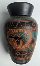 Artisan Native American Navajo Pottery Carved By Artist A. Joe Dine Hand Crafted picture