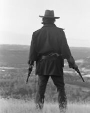 The Outlaw Josey Wales Clint Eastwood Iconic Profile with guns Rare 8x10 Photo picture