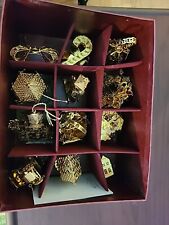 Danbury Mint Gold Christmas Ornament Collection Lot 1996  Set Of 11 picture