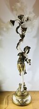 Antique L&F Moreau 4 Light Figural Lamp • Woman w/ Chalice • Greek Goddess picture