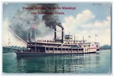 1911 Steamer Morning Star Mississippi Rock Island Illinois IL Vintage Postcard picture