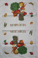 Vintage Linen Tea Towel Vegetable Design picture