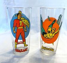 1976 Shazam and AquaMan Pepsi Super Series Moon Collector Glasses picture