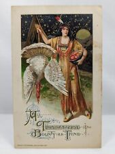 Artist Schmucker 'All Thanksgiving Bounty..' J.Winsch Pub. Gold Glit Emboss 1911 picture