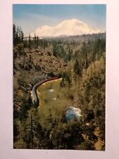 Mount Shasta Snowcapped Mountain Queen Of The Sierras Train  Postcard picture