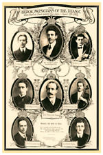 TITANIC ETC. 1013 RMS Titanic Musicians Tribute Poster - band members  12 x 18 picture