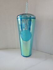 Starbucks 2021 Kaleidoscope Turquoise Prism Teal Diamond Tumbler Cold Cup Venti picture