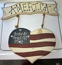 Vintage America Folk Art Wall Hanging picture