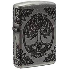 Zippo 29670 Armor Tree of Life Antique Silver Windproof Lighter picture